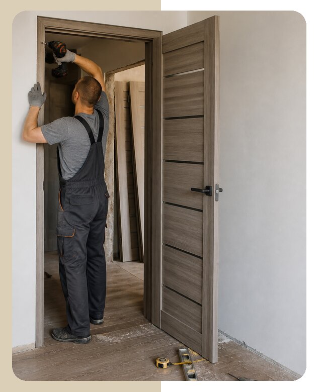 Замена межкомнатной двери в Горном-Алтайске с аккуратным демонтажом